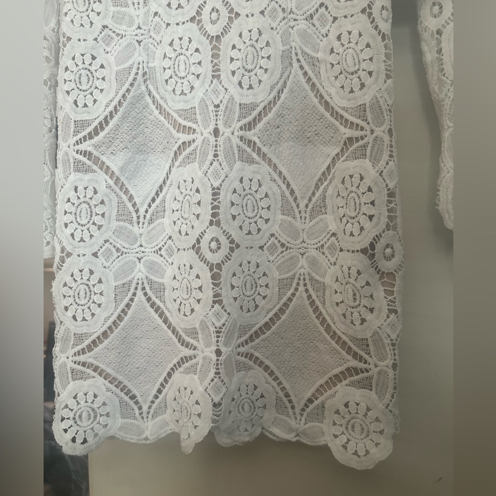 White Lace Dress - Picture 6 of 9